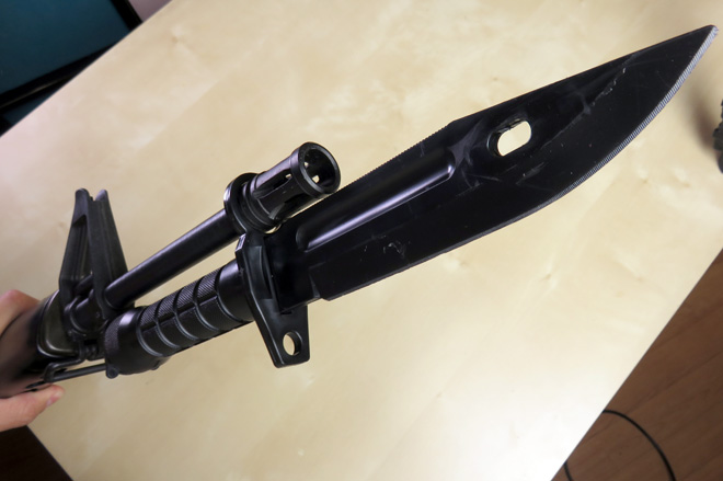 WK2 プラスチック ゴム製 ミリタリー トレーニングナイフ M9 ダミーナイフ